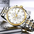 Montre homme marque de luxe OYALIE automatique montre-bracelet mécanique bande en acier inoxydable Date multi fuseau horaire hommes horloge